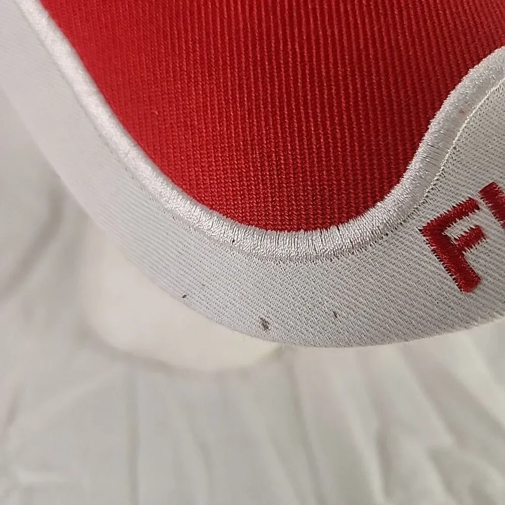 Cap Florida Red White Hat 2 Dolphins embroidered Two Tone Bill Adjustable READ